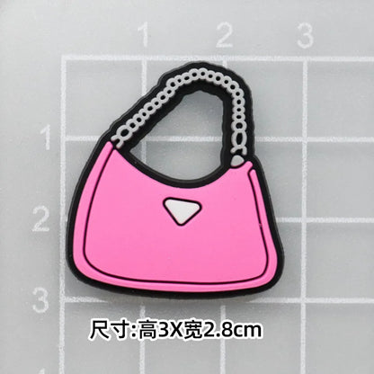 MINISO 20P Cute Cartoon PVC Pink Fashion Barbie Shoe Flowers DIY Hole Shoes Sandals Charm Shoes Accessories Party Festival Gifts
