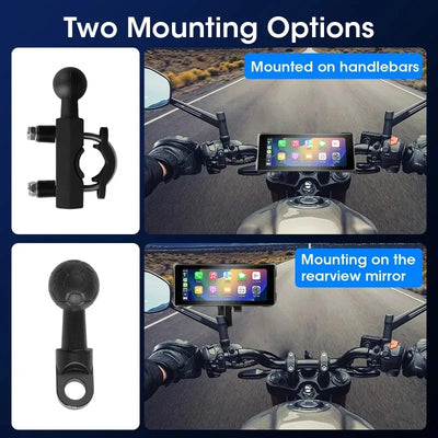 7 Inch Motorcycle GPS Navigation IP67 Waterproof CarPlay - Smarsty