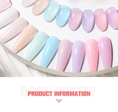 Born Pretty Milky Pink Rubber Base Gel Polish 15ml Self Leveling Formula - Smarsty