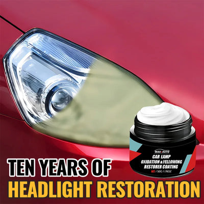Car Headlight Restoration Polishing Kit - Scratch Remover & Oxidation Cleaner Repair Paste for Headlamp Assembly - Smarsty