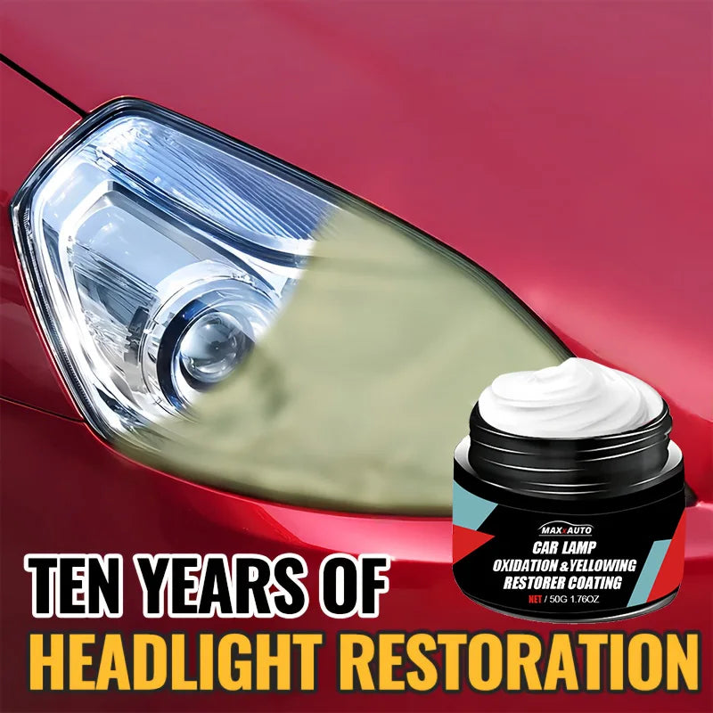 Car Headlight Restoration Polishing Kit - Scratch Remover & Oxidation Cleaner Repair Paste for Headlamp Assembly - Smarsty