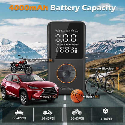 Portable Wireless Car Tire Inflator Digital Pressure Gauge - Smarsty