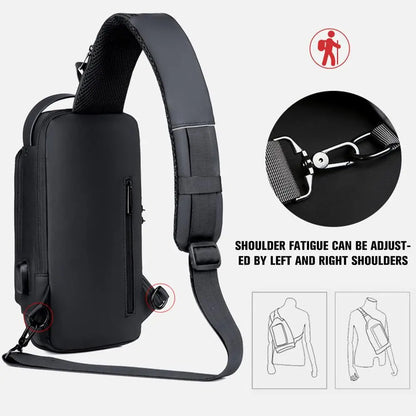 Anti Theft Chest Bag With USB Charging Crossbody For Men - Smarsty