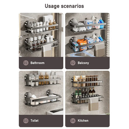 Bathroom Suction Cup Storage Rack for Easy Organization - Smarsty