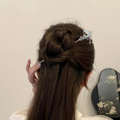 Romantic Moonstone Star Hair Stick for Trendy Girls - Smarsty