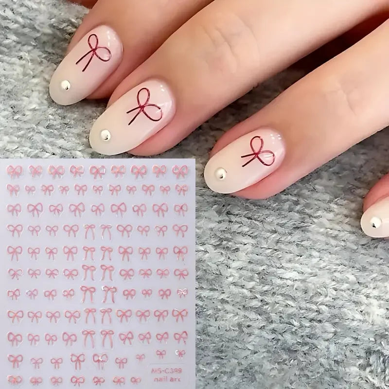 Mini Bowknot Nail Art Stickers for Creative Decoration - Smarsty