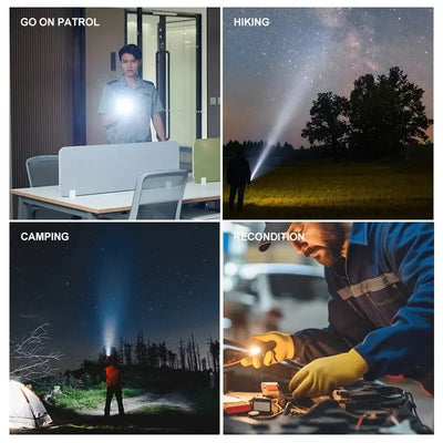 Powerful LED Flashlight Rechargeable USB 18650 Waterproof Zoom Fishing Hunting Camping 100,000 Lumens Tactical Flashlight LED FL by Smarsty