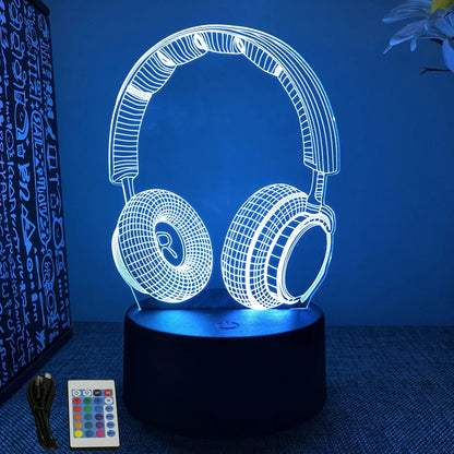 Neon Gamer 3D LED Night Light for Kids - Smarsty