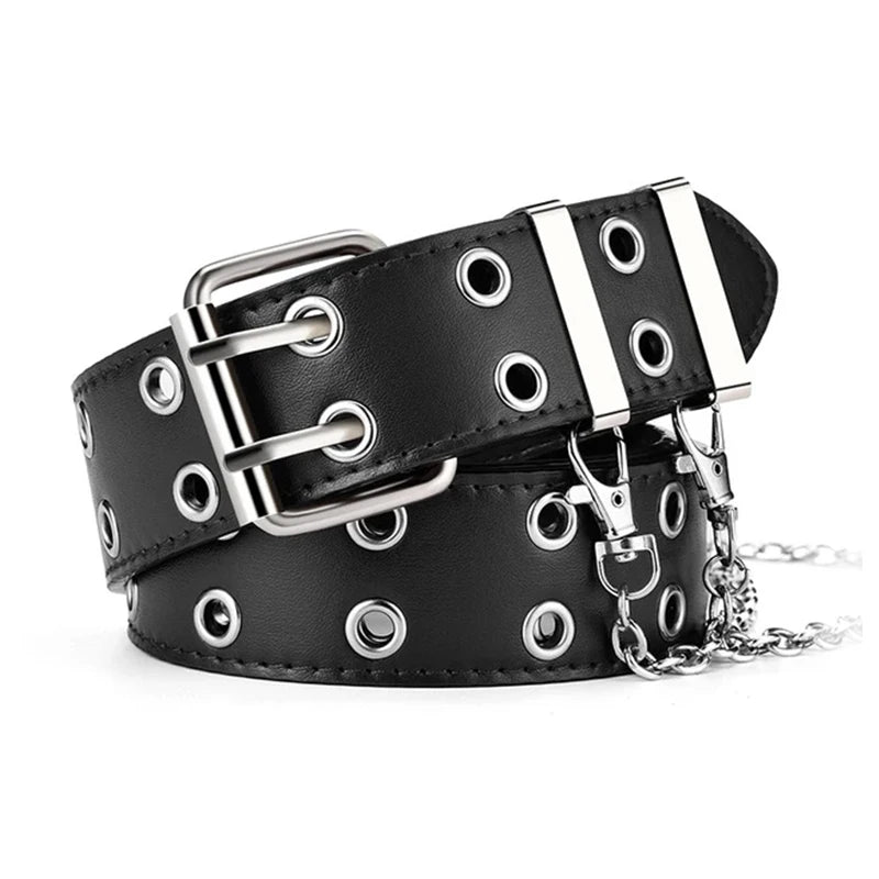 Unisex Punk Hip Hop Belt Large Size Double Hole - Smarsty