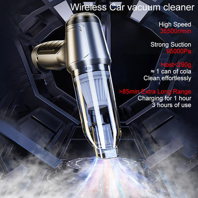Wireless Handheld Car Vacuum Strong 95000PA Suction - Smarsty