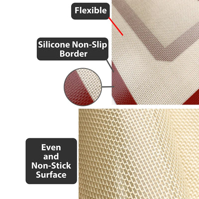 Silicone Baking Mats Non Stick Heat Resistant Set - Smarsty