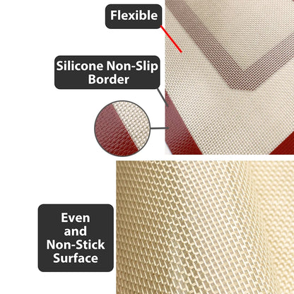 Silicone Baking Mats Non Stick Heat Resistant Set - Smarsty