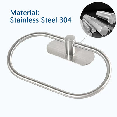 Self-Adhesive Stainless Steel Towel Holder for Easy Installation - Smarsty