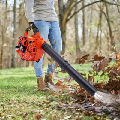 Gas Leaf Blower 25.4CC 2-Stroke 4.59ft³/h Commercial Handheld Gas Leaf Blower Grass Lawn Yard Dust Blowing Cleaning Tool - Smarsty