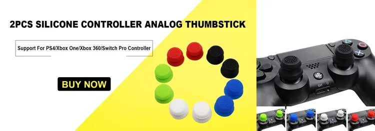 Silicone Skin Case for PS4 Controller with Grip Caps - Smarsty