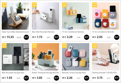 1PC Remote Control Storage Holder Desktop Case Box Organiser Mobile Phone Stand Home Decor by Smarsty