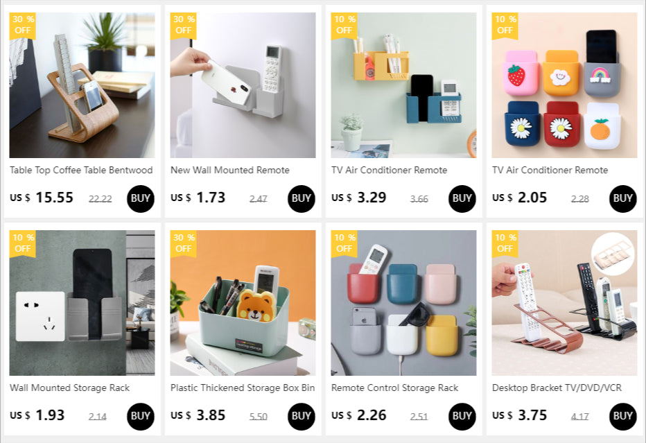 1PC Remote Control Storage Holder Desktop Case Box Organiser Mobile Phone Stand Home Decor by Smarsty