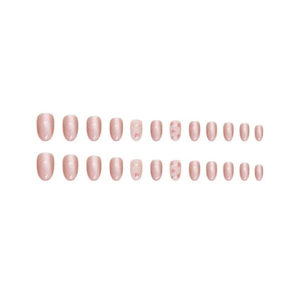 24pcs Butterfly Cat Eye Press On Nails Easy DIY Manicure - Smarsty