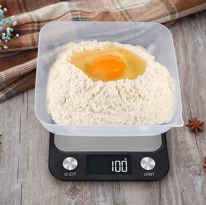 Digital Kitchen Scale 15Kg Stainless Steel Design - Smarsty