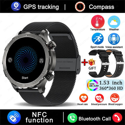 Bluetooth Call Smart Watch For Men With GPS Waterproof - Smarsty