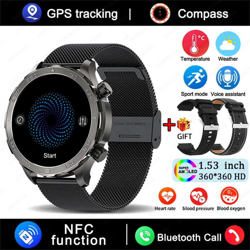 Bluetooth Call Smart Watch For Men With GPS Waterproof - Smarsty