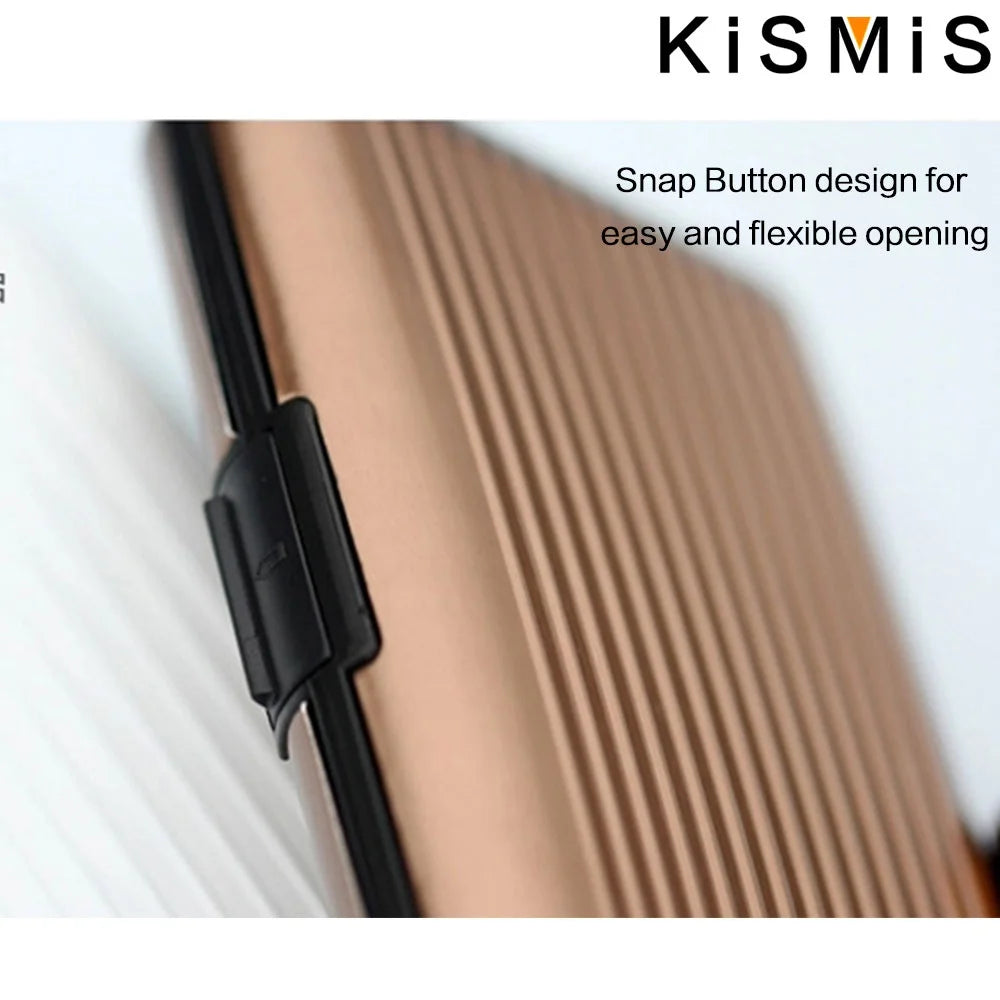 KISMIS RFID Metal Wallet and Business ID Credit Card Women Men Business ID Credit Card,Protector Wallet Card Holder Package Box