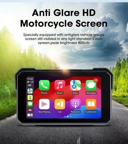 Motorcycle GPS Display With Wireless CarPlay Android Auto - Smarsty