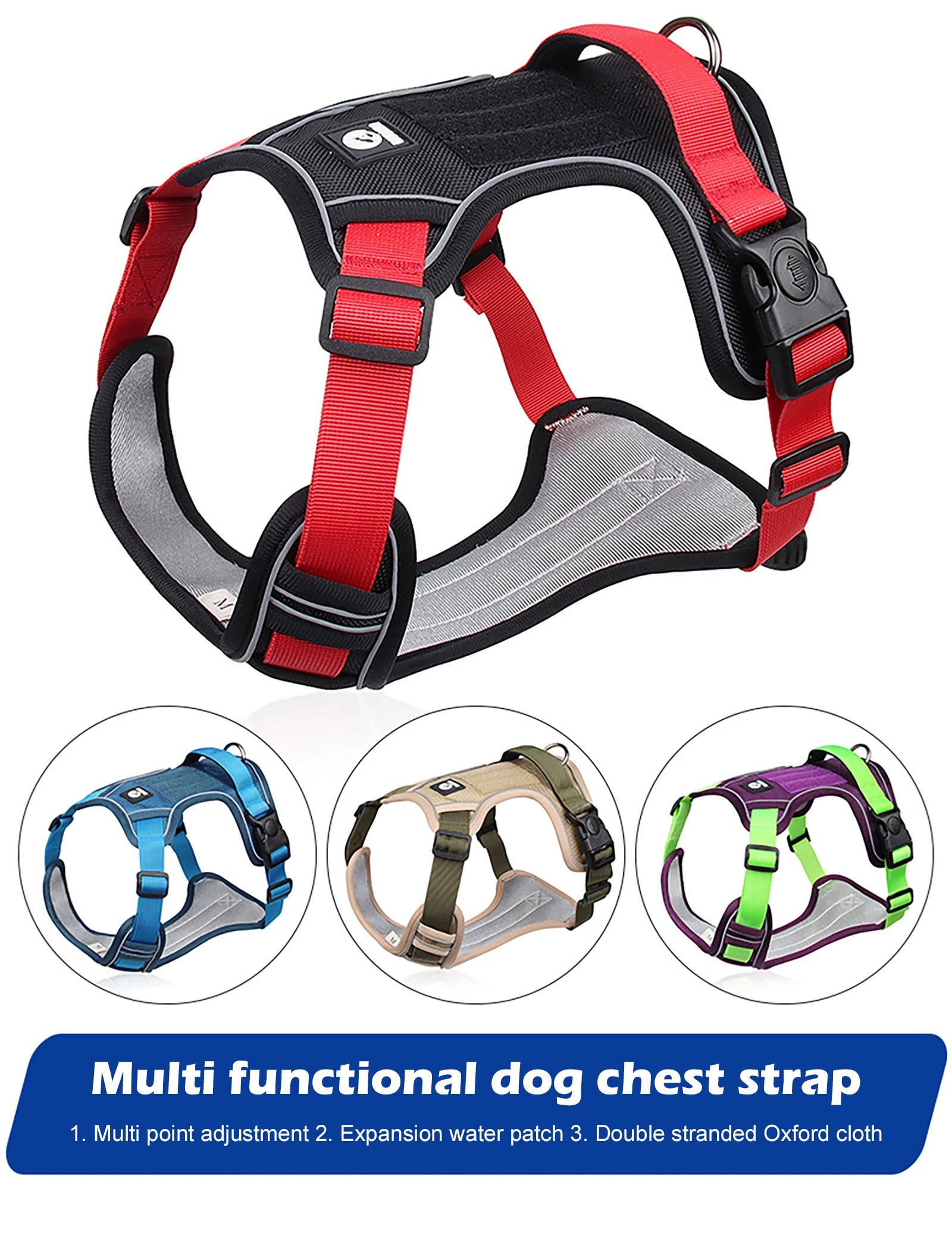 Reflective Tactical Dog Harness for Large Dogs - Smarsty