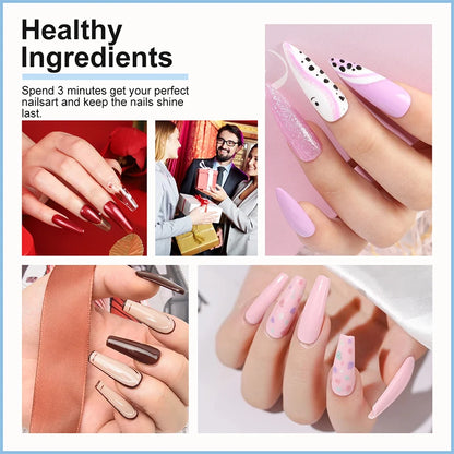 Nail Gel Polish Kit With LED Lamp 27 Colors - Smarsty