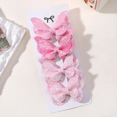 Glitter Butterfly Hair Clips for Girls - Cute Headwear Set - Smarsty