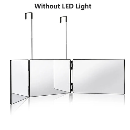 Trifold LED Makeup Mirror with Adjustable Height - Smarsty