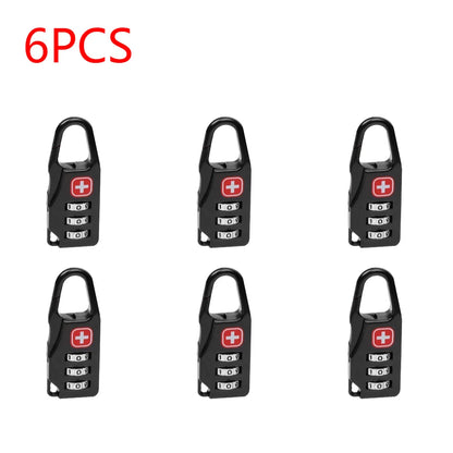 Outdoor Backpack Handbag Zipper Lock Anti Theft Portable Mini Combination Code Number Lock for Travel Backpack Accessories