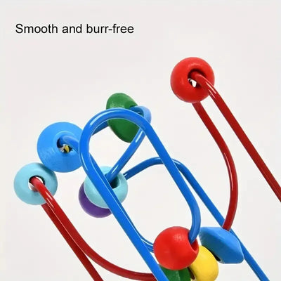 Colorful Wooden Roller Coaster Educational Circle Toy For Preschool Learning Bead Maze Toy Perfect Gift For Young Children - Smarsty