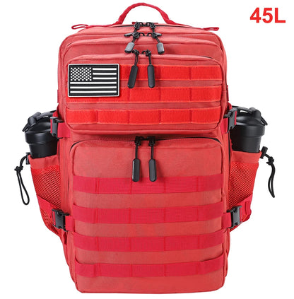 45L Tactical Backpack Men Outdoor Waterproof Sports Travel Gym Hiking Bug Out Bag Military Camping Hunting Survival Rucksack - Smarsty