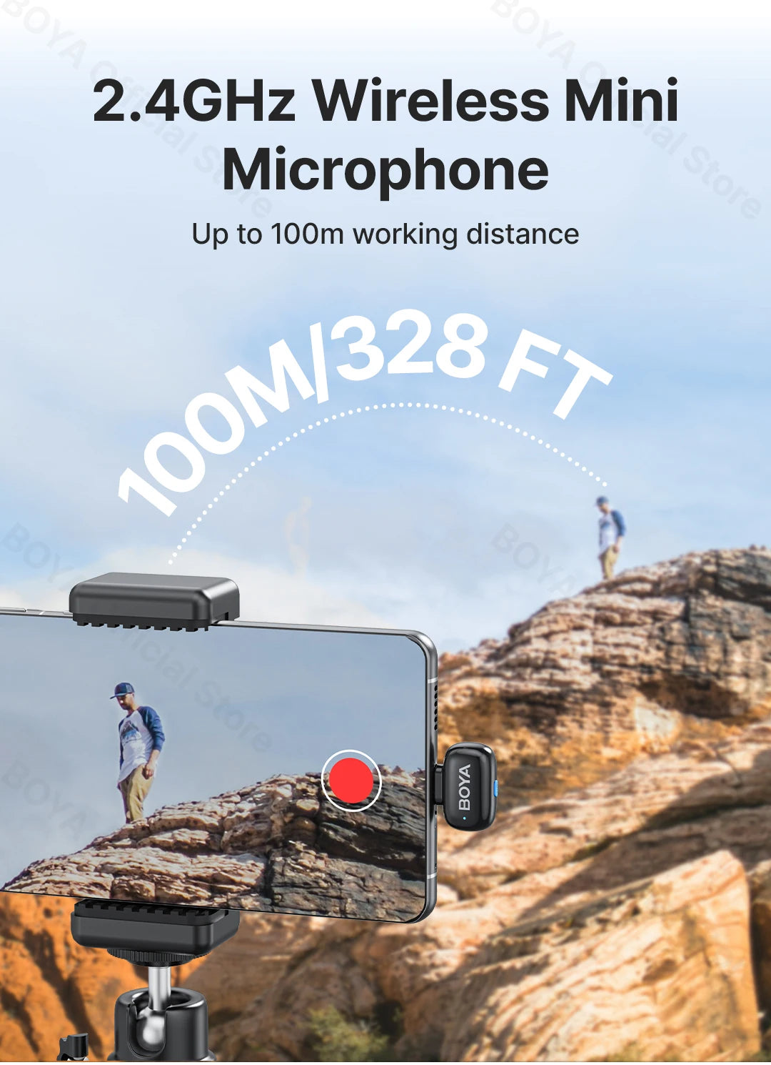 Boya Mini Wireless Lavalier Microphone for Mobile Recording - Smarsty