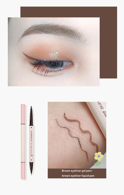 Double Head Eyeliner Pen with Fine Tip Waterproof - Smarsty