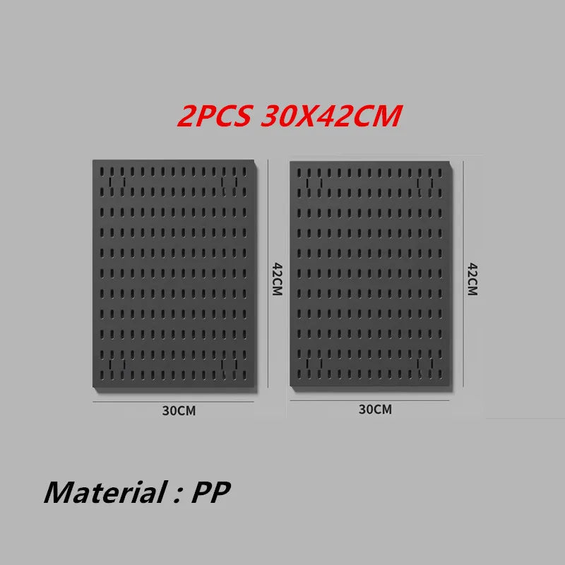 Punch-free Hole Board Vertical Desktop Wall Hanging Office Desk Storage Shelf Reading Room Desktop kitchen Bathroom Storage Rack by Smarsty