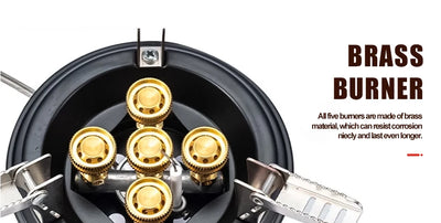 BRS-201A Portable Camping Gas Stove 16000W High Pressured Propane Butane Gas Burner Outdoor Emergency Stove with Piezo Ignition by Smarsty
