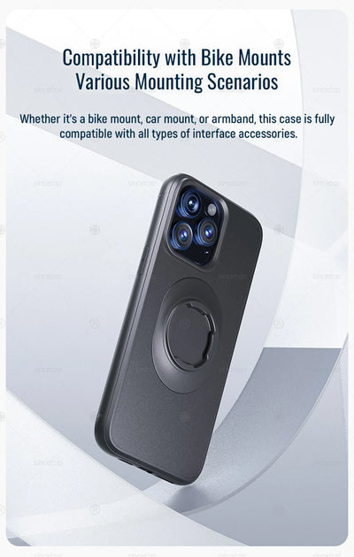 Smarsty iPhone Shockproof Case With Quad Style Bike Mount Locking -