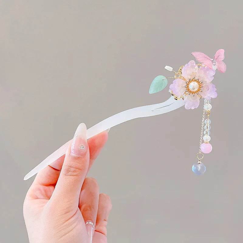 Elegant Flower Tassel Hair Clip for Women - Smarsty