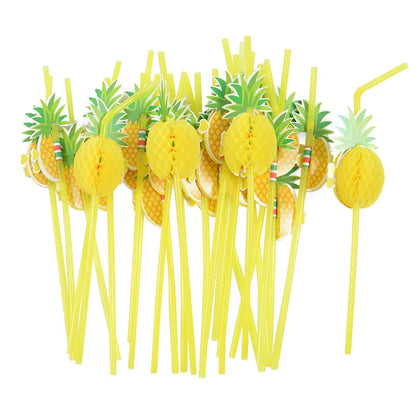 50PCS Hawaiian Party Umbrella Straws for Tropical Celebrations - Smarsty