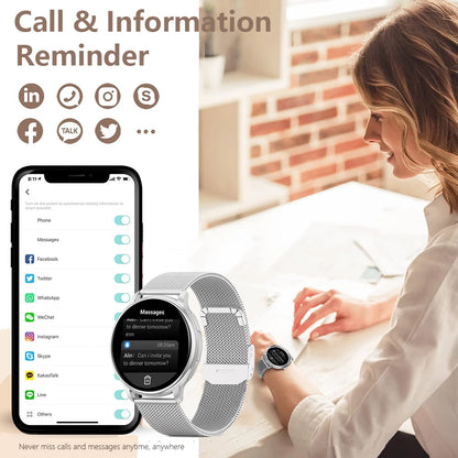 Bluetooth Smart Watch for Fitness Tracking and Calls - Smarsty