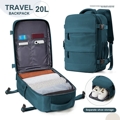 Women Men Hand Luggage Ryanair 40x20x25 Backpack Business Laptop Bag College Travel Backpack Waterproof Carry on Cabin Backpack - Smarsty