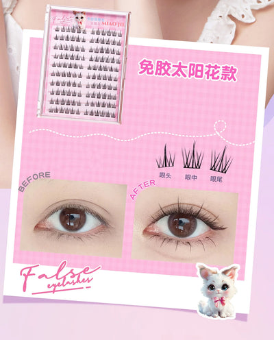 Miaojie No-Glue False Eyelashes for Easy Application - Smarsty