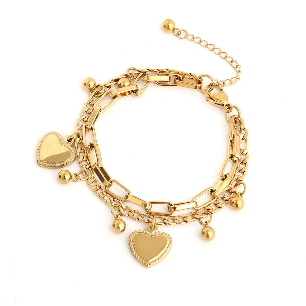 Women's Multi Layered Steel Ball Love Bracelet - Smarsty