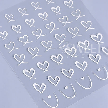 Valentine's Day Nail Art Stickers 3D Heart Designs - Smarsty