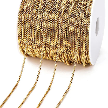 No Fade 2M Gold Stainless Steel Beaded Chain Durable - Smarsty