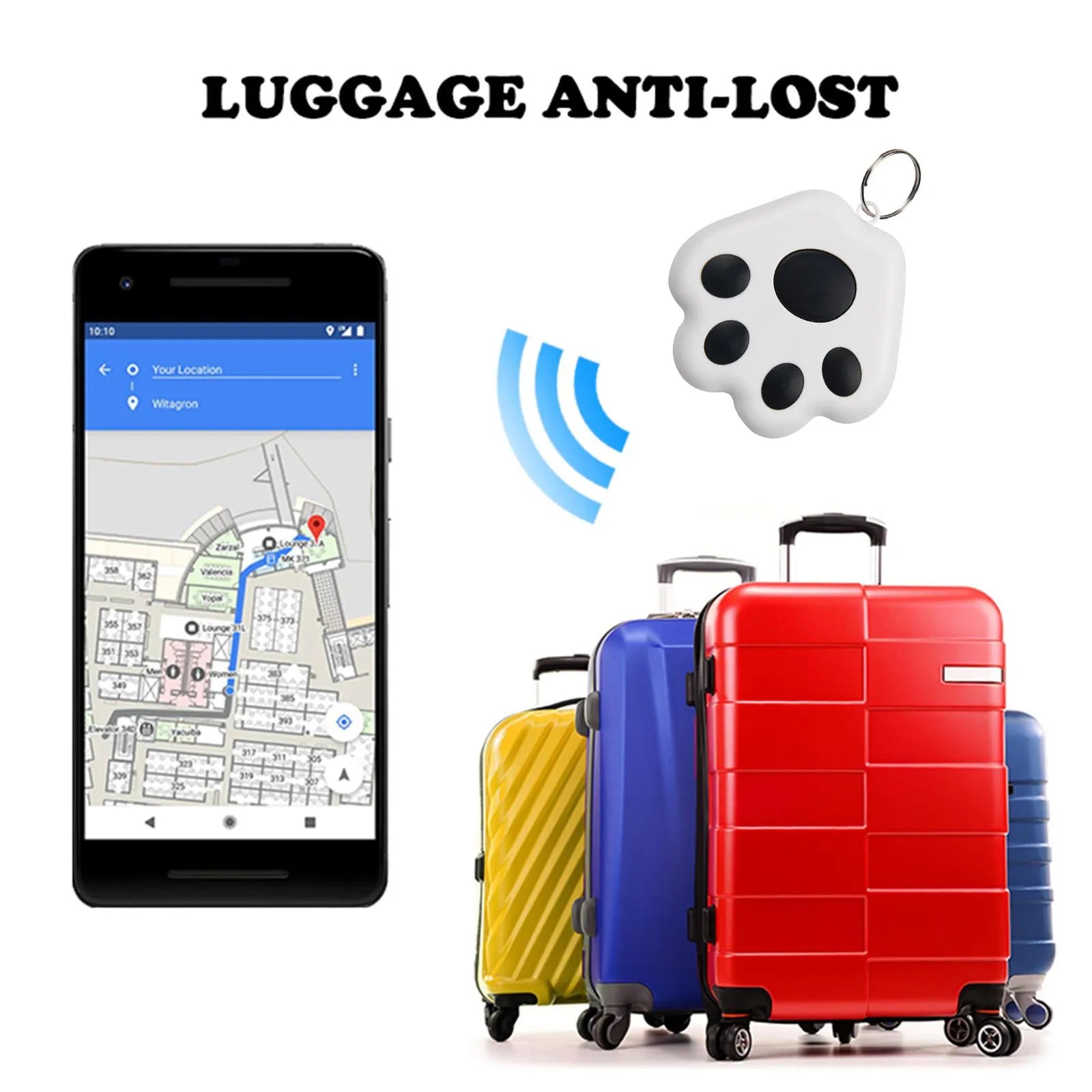 Mini GPS Tracker Bluetooth Anti-Lost Device for Pets and Kids - Smarsty