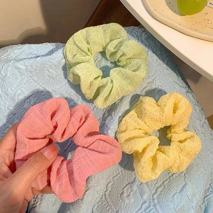 Candy Color Hair Scrunchies Pack Soft No Damage Elastic - Smarsty