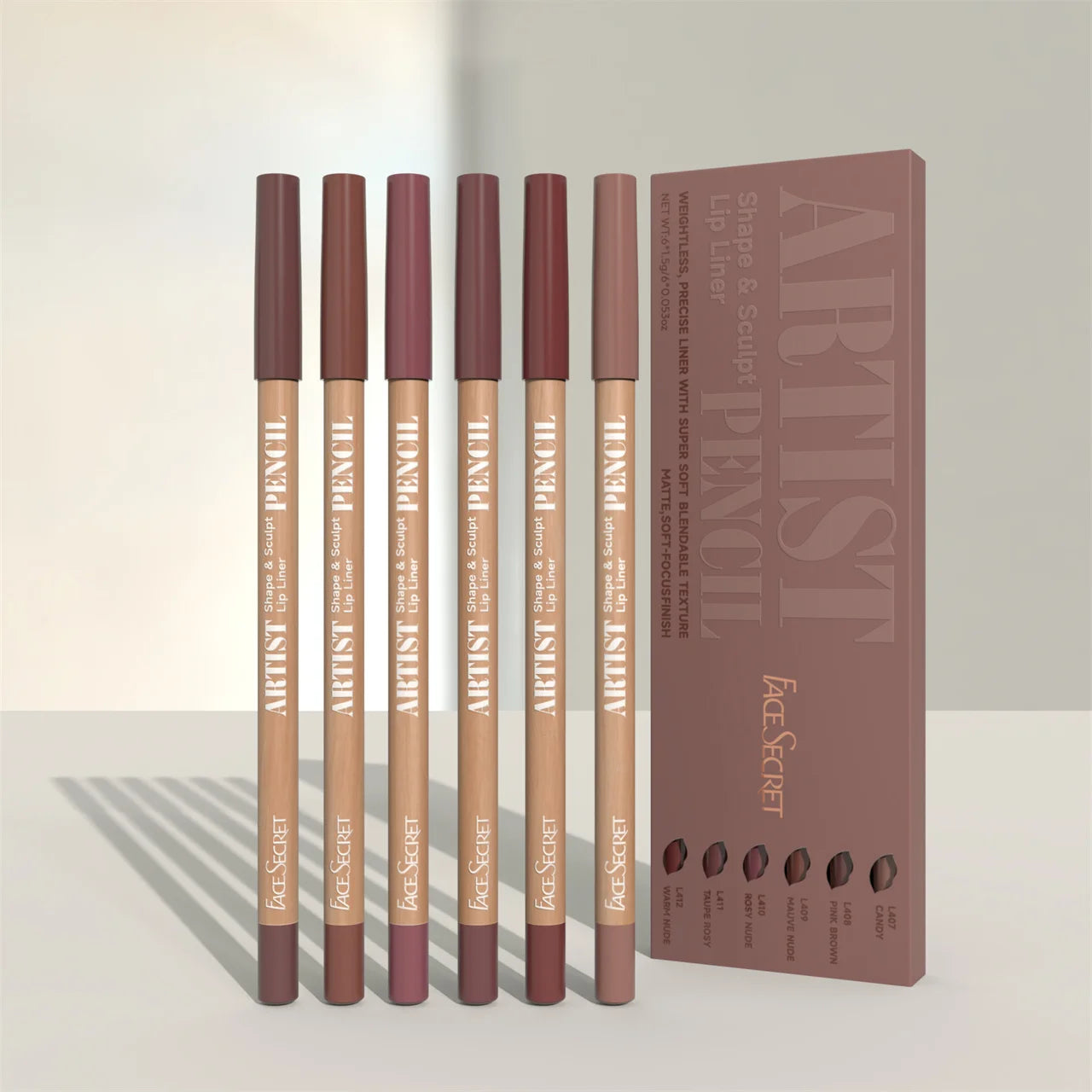 Weightless Matte Lip Liner Pencil Set for Long-lasting Precision - Smarsty
